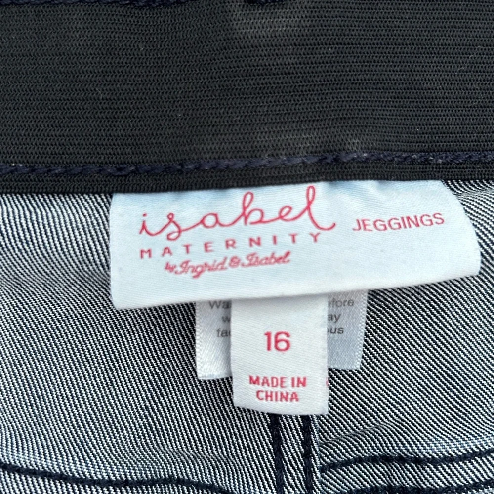 Ingrid and Isabel Maternity Blue Jean Jeggings size 16 - Picture 4 of 6